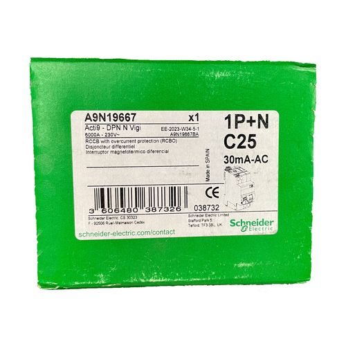 Автоматический выключатель дифференциального тока Schneider Electric Acti9 25А 30 mA тип AC Автоматический выключатель дифференциального тока Schneider Electric Acti9 25А 30 mA тип AC