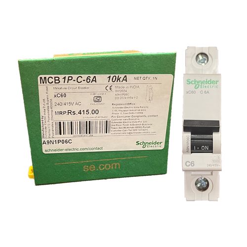 Автоматический выключатель Schneider Electric Acti9 MBC xC60 1Р 6А тип С Автоматический выключатель Schneider Electric Acti9 MBC xC60 1Р 6А тип С