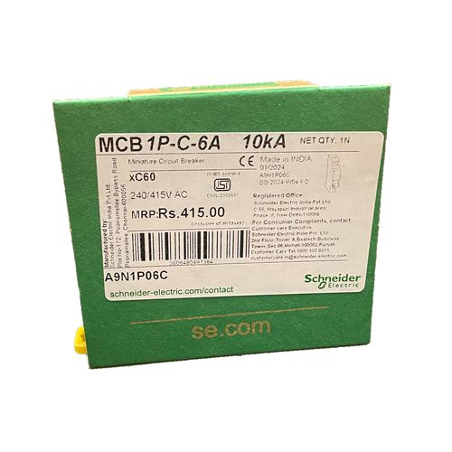Автоматический выключатель Schneider Electric Acti9 MBC xC60 1Р 6А тип С Автоматический выключатель Schneider Electric Acti9 MBC xC60 1Р 6А тип С