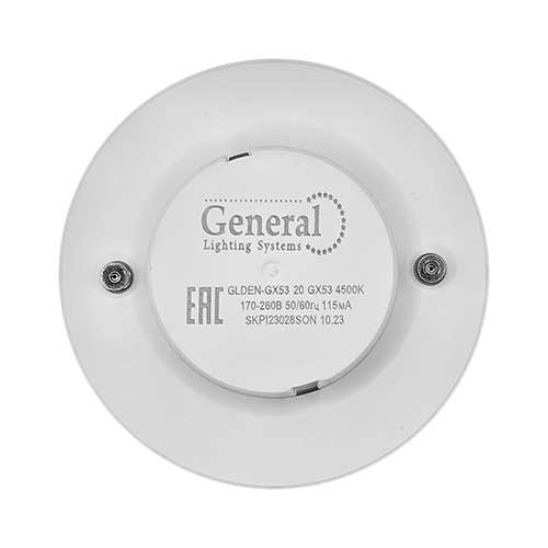 Светодиодная лампа General Lighting Systems GX53 20W 230V 4500K матовая Светодиодная лампа General Lighting Systems GX53 20W 230V 4500K матовая