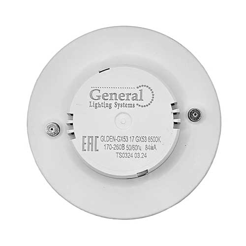 Светодиодная лампа General Lighting Systems GX53 17W 230V 6500K матовая Светодиодная лампа General Lighting Systems GX53 17W 230V 6500K матовая