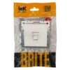 Розетка компьютерная RJ45 категория 5E IEK BRITE РК10-БрБ