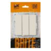 Выключатель трехклавишный IEK BRITE ВС10-3-0-БрКр бежевый
