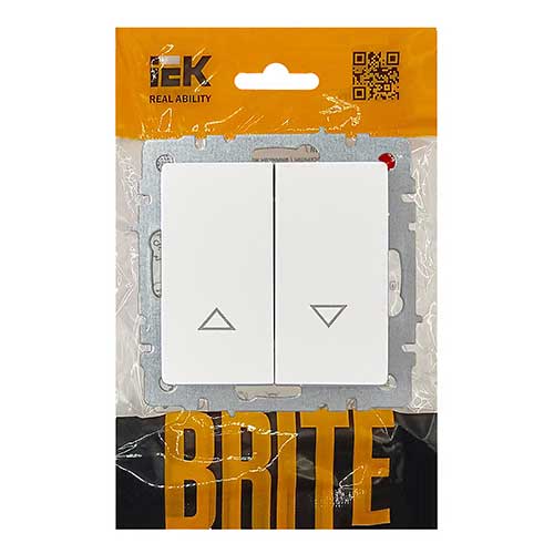 Выключатель жалюзи IEK BRITE ВС10-1-5-БрБ белый Выключатель жалюзи IEK BRITE ВС10-1-5-БрБ белый