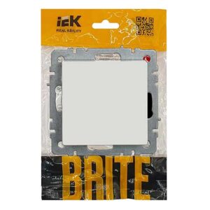 Выключатель одноклавишный IEK BRITE ВС10-1-0-БрБ белый