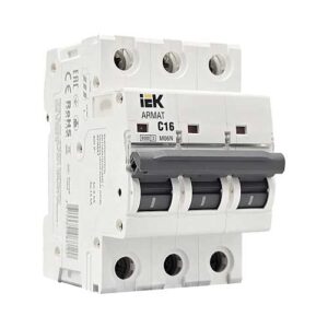 Автоматический выключатель IEK ARMAT 3P 16A тип С 6 кА
