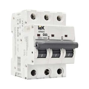 Автоматический выключатель IEK ARMAT 3P 63A тип С 6 кА