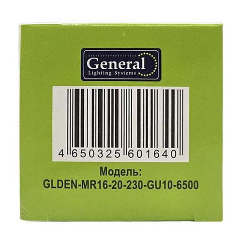Лампа светодиодная General Lighting Systems MR16 GU10 20W 6500K 220V Лампа светодиодная General Lighting Systems MR16 GU10 20W 6500K 220V