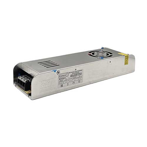 Блок питания негерметичный General 12V 350W 29A IP20 компактный металлический корпус Блок питания негерметичный General 12V 350W 29A IP20 компактный металлический корпус