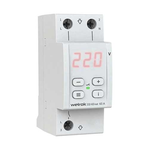 Реле напряжения однофазное Welrok D2-63 red Реле напряжения однофазное Welrok D2-63 red
