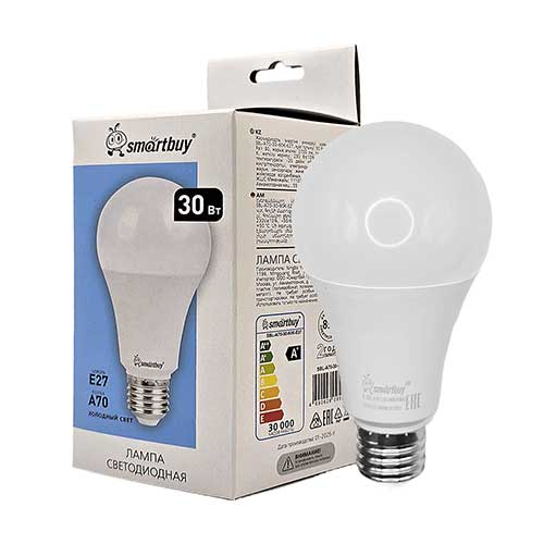 Светодиодная лампа Smartbuy груша E27 30W 6000K 220V Светодиодная лампа Smartbuy груша E27 30W 6000K 220V