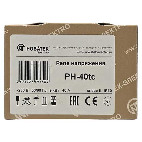 Реле напряжения однофазное Новатек-Электро РН-40tc 40A Реле напряжения однофазное Новатек-Электро РН-40tc 40A