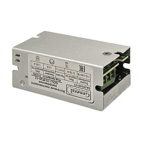 Блок питания негерметичный General 12V 15W 1,25A IP20 стандартный металлический корпус Блок питания негерметичный General 12V 15W 1,25A IP20 стандартный металлический корпус