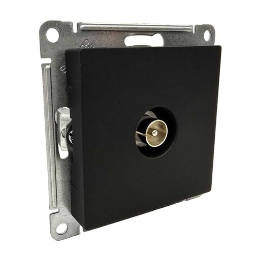 Розетка Systeme Electric AtlasDesign TV антенна коннектор механизм карбон ATN001093 Розетка Systeme Electric AtlasDesign TV антенна коннектор механизм карбон ATN001093