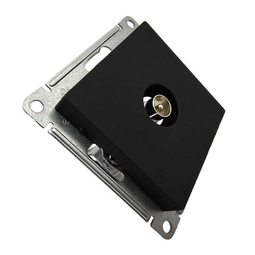 Розетка Systeme Electric AtlasDesign TV антенна коннектор механизм карбон ATN001093 Розетка Systeme Electric AtlasDesign TV антенна коннектор механизм карбон ATN001093