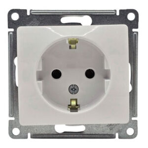 Розетка Systeme Electric Glossa с заземлением 16А механизм белая GSL000143