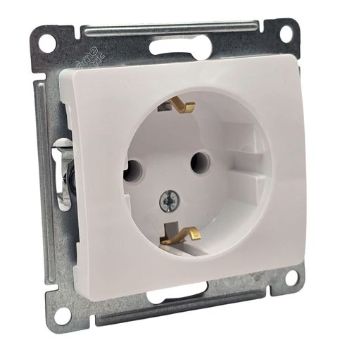 Розетка Systeme Electric Glossa с заземлением 16А механизм белая GSL000143 Розетка Systeme Electric Glossa с заземлением 16А механизм белая GSL000143