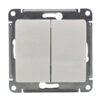 Выключатель Systeme Electric Glossa 2-клавишный механизм белый GSL000151