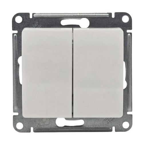 Выключатель Systeme Electric Glossa 2-клавишный механизм белый GSL000151 Выключатель Systeme Electric Glossa 2-клавишный механизм белый GSL000151