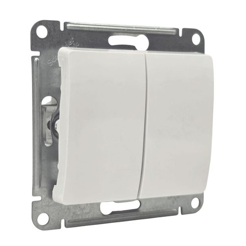 Выключатель Systeme Electric Glossa 2-клавишный механизм белый GSL000151 Выключатель Systeme Electric Glossa 2-клавишный механизм белый GSL000151