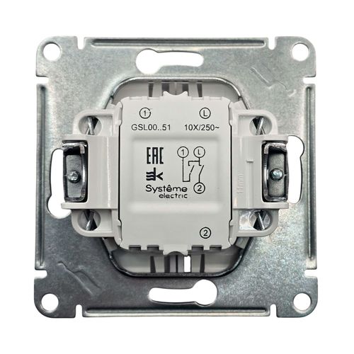Выключатель Systeme Electric Glossa 2-клавишный механизм белый GSL000151 Выключатель Systeme Electric Glossa 2-клавишный механизм белый GSL000151
