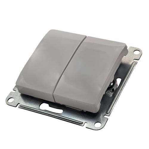 Выключатель Systeme Electric Glossa 2-клавишный механизм белый GSL000151 Выключатель Systeme Electric Glossa 2-клавишный механизм белый GSL000151