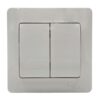 Выключатель Systeme Electric Glossa 2-клавишный в сборе с рамкой белый GSL000152