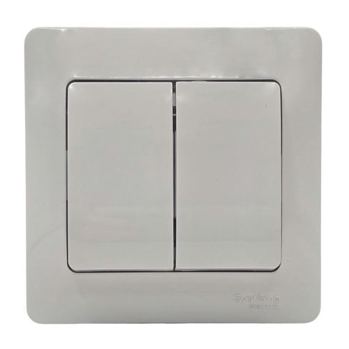 Выключатель Systeme Electric Glossa 2-клавишный в сборе с рамкой белый GSL000152 Выключатель Systeme Electric Glossa 2-клавишный в сборе с рамкой белый GSL000152