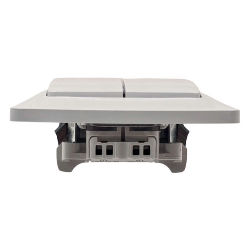 Выключатель Systeme Electric Glossa 2-клавишный в сборе с рамкой белый GSL000152 Выключатель Systeme Electric Glossa 2-клавишный в сборе с рамкой белый GSL000152