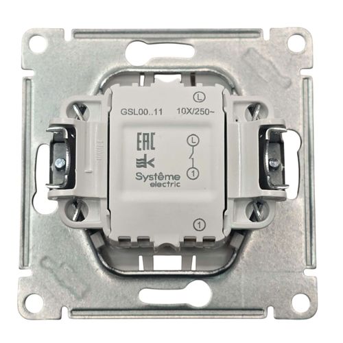 Выключатель Systeme Electric Glossa 1-клавишный механизм бежевый GSL000211 Выключатель Systeme Electric Glossa 1-клавишный механизм бежевый GSL000211