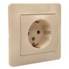 Розетка Schneider Electric GLOSSA бежевая с заземлением в сборе GSL000242