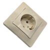 Розетка Schneider Electric GLOSSA бежевая с заземлением в сборе GSL000242