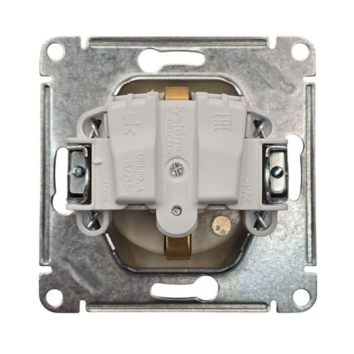 Розетка Systeme Electric Glossa с заземлением 16А механизм бежевая GSL000243 Розетка Systeme Electric Glossa с заземлением 16А механизм бежевая GSL000243