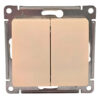Выключатель Systeme Electric Glossa 2-клавишный механизм бежевый GSL000251