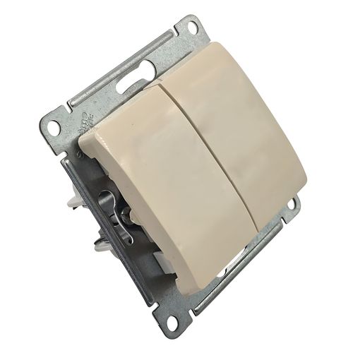 Выключатель Systeme Electric Glossa 2-клавишный механизм бежевый GSL000251 Выключатель Systeme Electric Glossa 2-клавишный механизм бежевый GSL000251