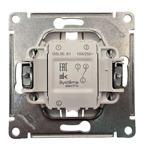 Переключатель Systeme Electric Glossa 1-клавишный механизм бежевый GSL000261 Переключатель Systeme Electric Glossa 1-клавишный механизм бежевый GSL000261