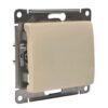 Переключатель Systeme Electric Glossa 1-клавишный перекрестный механизм бежевый GSL000271