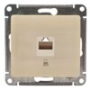 Розетка Systeme Electric Glossa компьютерная RJ45 категории 5e механизм бежевая GSL000281K