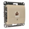 Розетка Systeme Electric Glossa компьютерная RJ45 категории 5e механизм бежевая GSL000281K