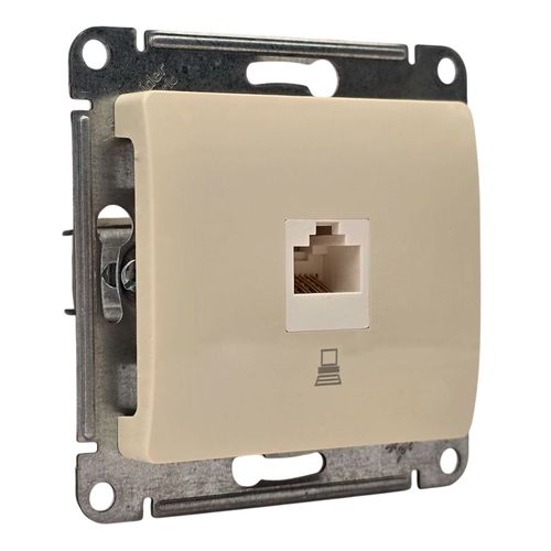 Розетка Systeme Electric Glossa компьютерная RJ45 категории 5e механизм бежевая GSL000281K Розетка Systeme Electric Glossa компьютерная RJ45 категории 5e механизм бежевая GSL000281K