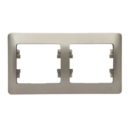 Рамка Systeme Electric Glossa 2-постовая платина GSL001202 Рамка Systeme Electric Glossa 2-постовая платина GSL001202