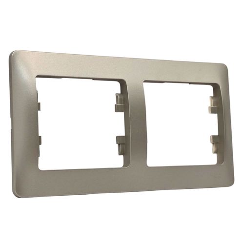 Рамка Systeme Electric Glossa 2-постовая платина GSL001202 Рамка Systeme Electric Glossa 2-постовая платина GSL001202