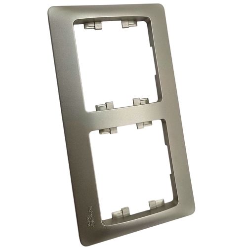 Рамка Systeme Electric Glossa 2-постовая платина GSL001202 Рамка Systeme Electric Glossa 2-постовая платина GSL001202