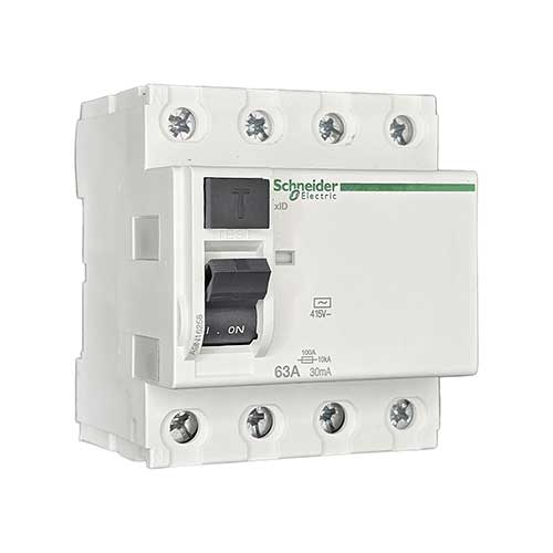 Выключатель дифференциальный (УЗО) Schneider Electric Acti9 4Р 63А 30мА тип АС Выключатель дифференциальный (УЗО) Schneider Electric Acti9 4Р 63А 30мА тип АС