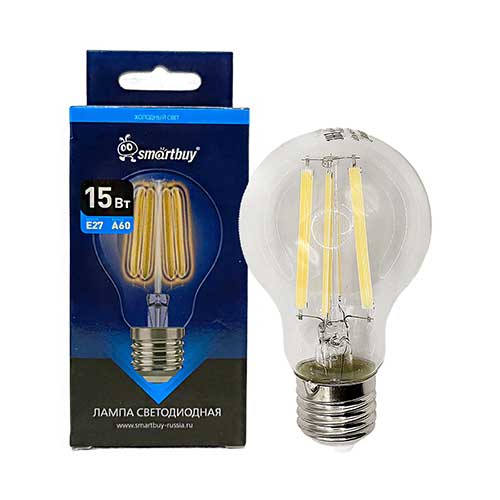 Светодиодная лампа Smartbuy груша E27 15W 6500K 220V Светодиодная лампа Smartbuy груша E27 15W 6500K 220V
