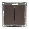 Переключатель Systeme Electric AtlasDesign 2-клавишный механизм мокко ATN000665 в Сочи