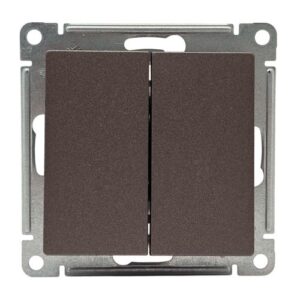 Переключатель Systeme Electric AtlasDesign 2-клавишный механизм мокко ATN000665 в Сочи