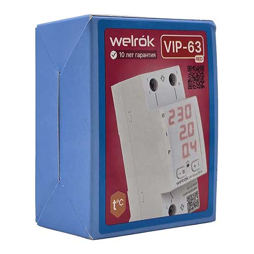 Многофункциональное реле напряжение Welrok VIP-63 Red Многофункциональное реле напряжение Welrok VIP-63 Red
