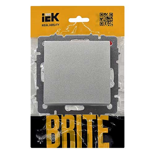 Выключатель одноклавишный IEK BRITE ВС10-1-0-БрА цвет алюминий Выключатель одноклавишный IEK BRITE ВС10-1-0-БрА цвет алюминий
